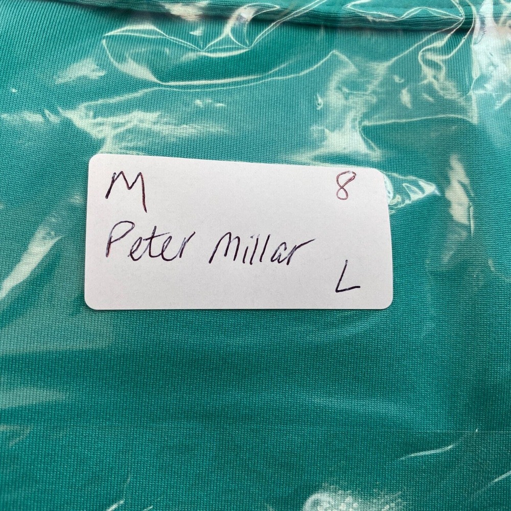 Peter Millar Summer Comfort Shirt Mens Large Green Solid Performance Jersey Polo - Picture 11 of 11